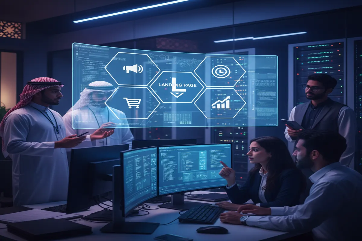 يجب تصميم الإعلان بحيث يحتوي على إجراء (cta) وربطه بـ (صفحة هبوط) خاصة بالحملة التسويقية.